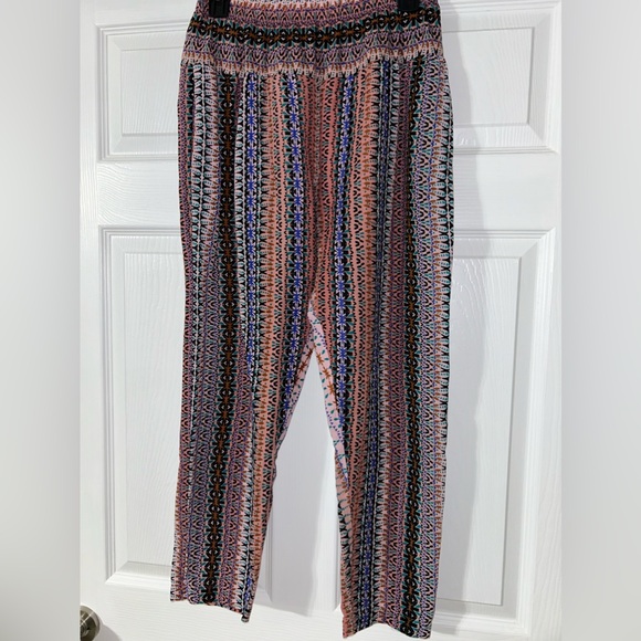 Xirena Flowy High Waisted Pants Multicolor Pattern - Picture 1 of 3